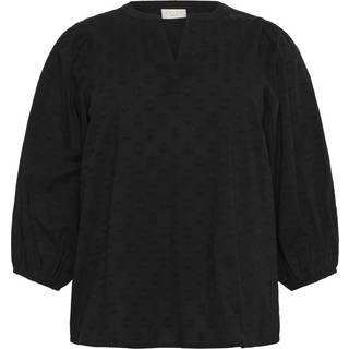 Kaffe Curve KCloulou Bluse - Sort - Str 54 - Damer