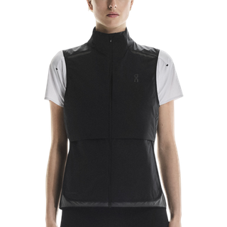 On Women's Weather Vest Løbevest Damer størrelse L farve sort