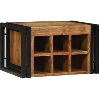 Vinfad Brun og sort 46 x 35 x 27.5 cm Massivt akacietræ