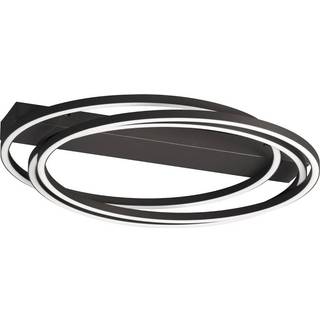 FISCHER & HONSEL LED loftslampe Kiku, dæmpbar, Sort, Stue/spisestue, Metal