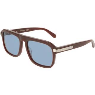 Ferragamo Mand SF2087S 210 Solbriller Acetat Brun Blå Firkantet Normal