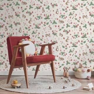 Albany Wallpaper Bunnies and Berries 14140