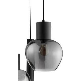 Brilliant Hængelampe Ligari, Aluminium/grå/zink, Stue/spisestue, Glas