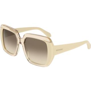 Ferragamo Kvinde SF2081S 260 Solbriller Acetat Beige Brun Firkantet Normal Skygge
