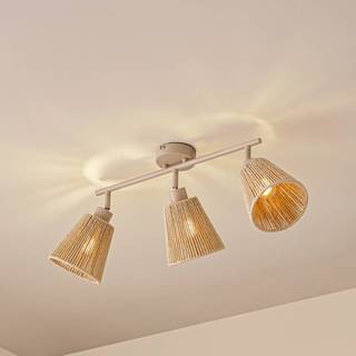 Loftslampe Anuva Lindby, dæmpbar, Creme/amber, Stue/spisestue, Papir/lunopal/lunolit, Skandinavisk