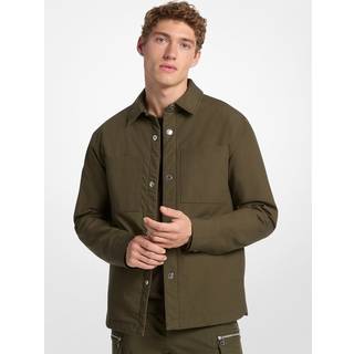 MK Stretch Cotton Padded Shirt Jacket - Green - Michael Kors - XL