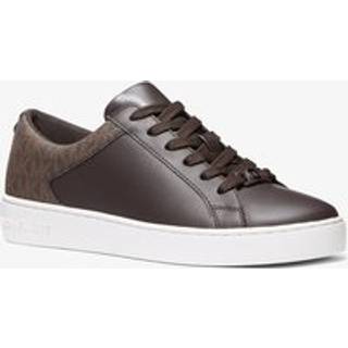 MK Keaton Leather and Signature Logo Trainers - Brown - Michael Kors - EU 39
