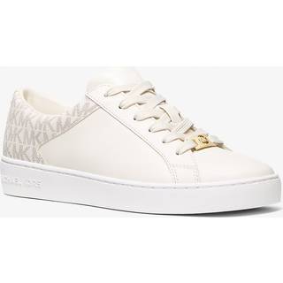 MK Keaton Leather and Signature Logo Trainers - Natural - Michael Kors - EU 39