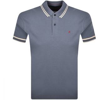 Replay Short Sleeved Logo Polo T Shirt Blue