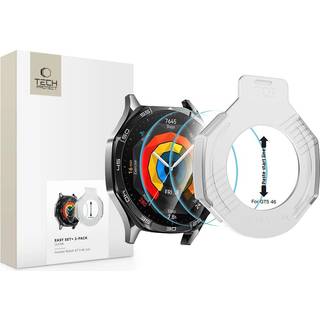 Tech-Protect Easy Set+ Huawei Watch GT 5 (46mm) Skærmbeskyttelsesglas - inkl. Installationsramme - 2 stk. - Gennemsigtig