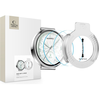 Tech-Protect Easy Set+ Huawei Watch GT 5 (41mm) Skærmbeskyttelsesglas - inkl. Installationsramme - 2 stk. - Gennemsigtig