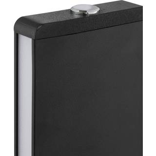 Brilliant LED-bordlampe Arcus, sort/brun, højde 56 cm, metal/træ dæmpbar, Sort, Stue/spisestue, Metal