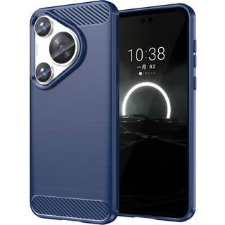 EIDERWOOD Huawei Pura 70 Pro / 70 Pro+ (Plus) Brushed Carbon Bagside Cover - Blå