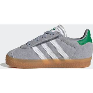 Gazelle Comfort Closure Elastic Laces Kids sko - Halo Silver / Cloud White / Green - 21
