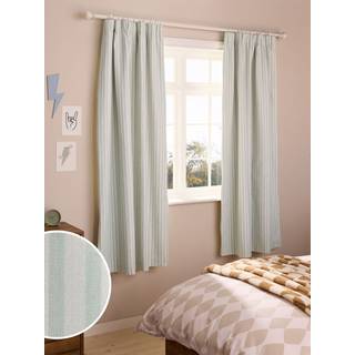 Next Sage Stripe Pencil Pleat Blackout Curtains