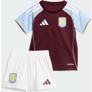 Aston Villa FC 25/26 hjemmebanesæt til børn - Maroon / Glow Blue / White - 68
