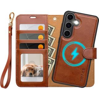 OCASE til Samsung Galaxy S25 Aftageligt pungetui med kortholder [2 i 1] PU-lder Flip Folio-etui med RFID-blokeringsstativ Hndledsrem Stdsikker