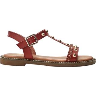 Moda in Pelle Moda i Pelle flade sandaler med nitter og T-stang