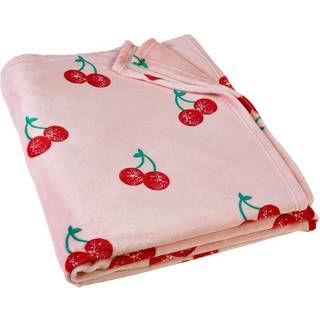 Catherine Lansfield Catherine Lansfield Pink Oversized Disco Cherries Cosy Fleece Blanket Throw