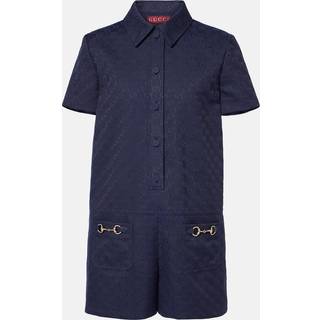 Gucci Horsebit GG Canvas romper - blue - XL