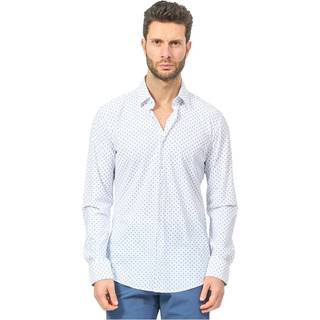 BOSS Black Herren Hemd weiß gemustert Slim Fit