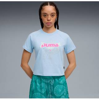 PUMA Shooting Stars Baby Tee Women, Clothing, Haute Tropic, M