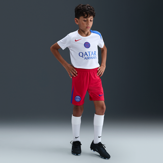 PSG 2025/26 Stadium Third Nike Dri-FIT Total 90 Replica-fodboldshorts til større børn - rød - rød