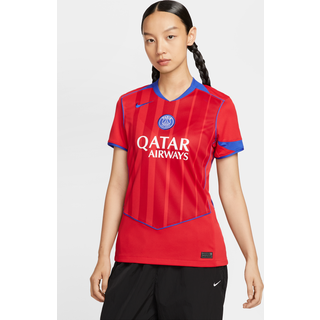 Paris Saint-Germain 2025/26 Stadium Third Nike Dri-FIT Total 90 Replica-fodboldtrøje til kvinder - rød - XS (EU 32-34)
