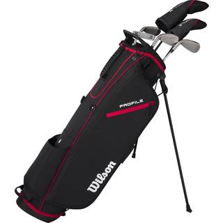 Wilson Profile Half Set Herre Golfsæt - Red/Black/Silver - Højre - 5W, 5H, 7, 9, SW, Putter - Wilson Profile Regular Grafit / Stål