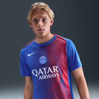 Kortærmet Paris Saint-Germain Academy Pro Third Nike Dri-FIT-fodboldtrøje til mænd - blå - XS