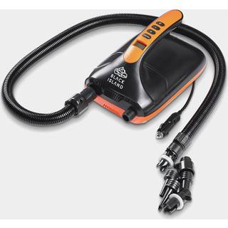 Elektrisk pumpe Black Island SUP, 12 V, med digital trykmåler (manometer) + fleksibel slange