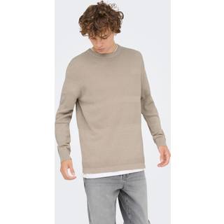 ONLY & SONS Malik Crew Neck Knit Silver Lining