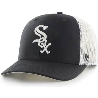 47 MLB TEAM Farve Primært logo Mesh Trucker Snapback Justerbar hatkappe Voksen One Størrelse passer til alle - Chicago White Sox Black