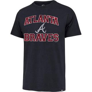 47 MLB Men's Union Arch Franklin Team Color Primært logo Word Mark Short Sleeve T -shirt - Atlanta Braves Navy Medium