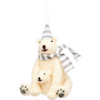 Polar Bear with Baby Felt Decoration