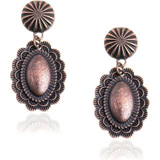 Rustik coutures vestlige turquiose øreringe til kvinder cowgirl land dinglende concho vestlige smykker RCE-1063TQ