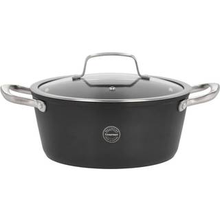 Gourmet Travo Gryde med glaslåg Dia 24 cm 3,8 liter Sort