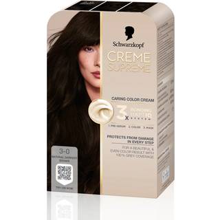 Schwarzkopf Creme Supreme 3-0 Natural Darkest Brown - 1 stk.