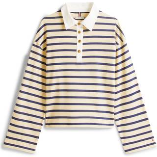 Gold Button Rugby Terry Polotrøje, Country Ivory/Dark Night Navy, XL