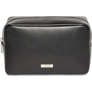 Full Grain Leather Wash Bag - Black - One Size