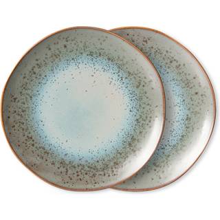 HKliving 70's middagstallerken Ø26 cm 2-pak Mineral