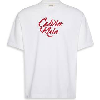 Script Logo Graphic Relaxed T-Shirt - White - XL