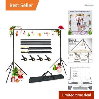 Linco Lincostore Baggrundsstøttestativ Kit 10x6,5ft Justerbar fotografering Studio Foto Baggrundsstøttesystem med bærepose til Green Screen Musli