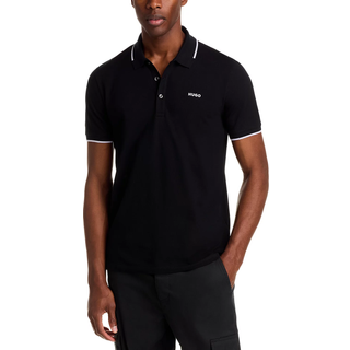 HUGO Herren Polo-Shirt schwarz Slim Fit