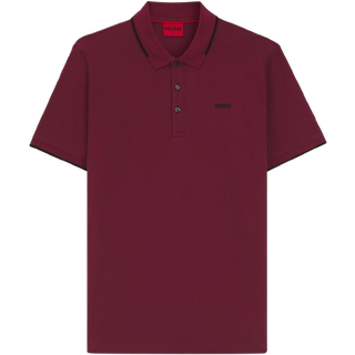 Slim fit poloshirt i bomuld med stræk og logoprint