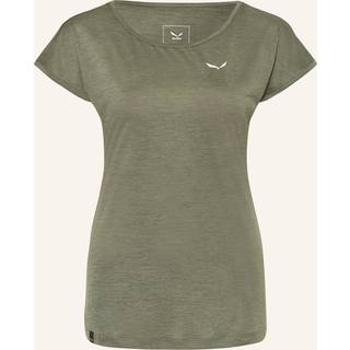 Salewa Women's Puez Melange Dry S/S Tee T-shirt Damer størrelse 42 farve olivengrøn
