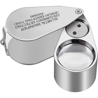 40X Juvelerlup med LED/UV-belysning til ædelsten