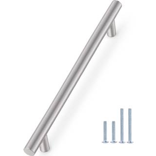 Probrico 10 håls centra rostfritt stål euro t bar skåp drar satin nickel kök skåp dörrhandtag furbituer lådan byrå skåp hårdvara 1 pack