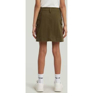 Girls Cargo Mini Skirt - Green - girls