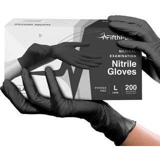 Sorte engangshandsker af nitril Large 200 Count - Latexfri medicinske handsker Dental og kirurgisk kvalitet - pulverfri gummihandsker